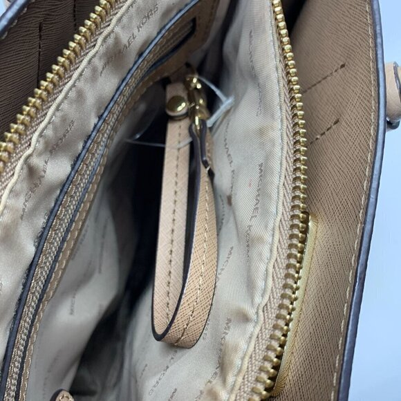 Michael Kors Large Mercer Satchel in Oyster Pebbled Leather 30F6GM9T3L/134 - Picture 15 of 16